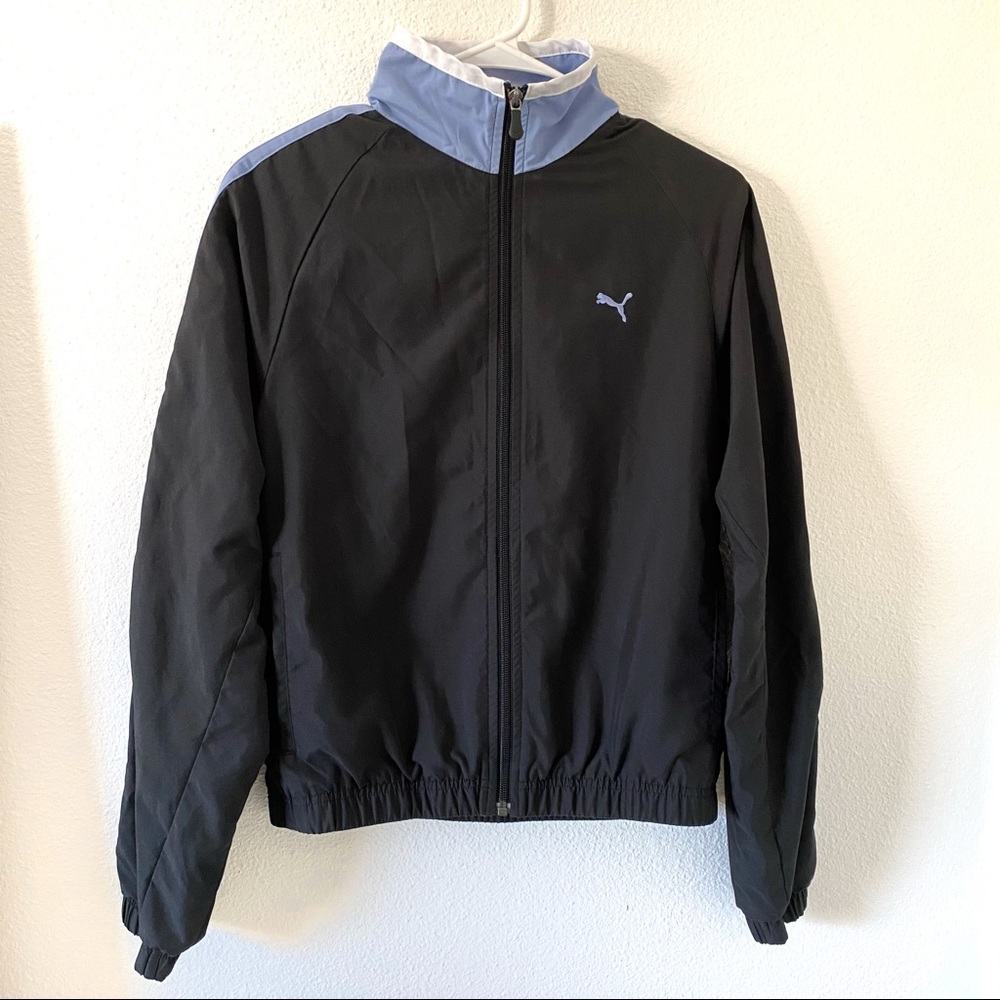 Vintage Black Blue Puma Track Jacket